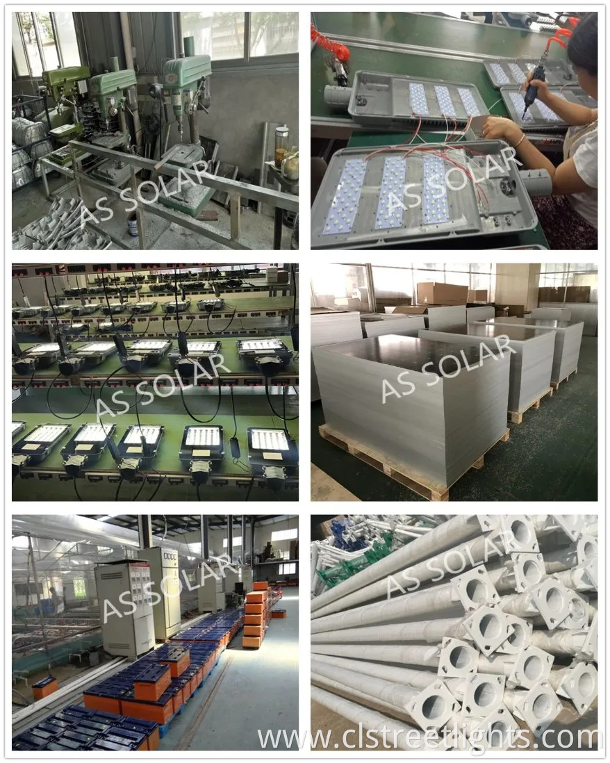 6m Pole Mounted Split Panel Type High Lumen Commercial Solar Street Light